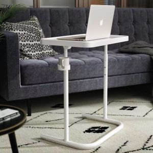 Italian Lifting Side Table Sofa Edge Table Movable Computer Table Adjustable Bedside Desk with Wheels Creative Book Desk