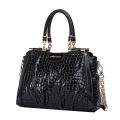 Aidrani   New Women's Crocodile Pattern Lacquer Leather Handbag High end Fashion Versatile Cowhide Commuter Bag. 