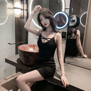 Hormones ชุดเซ็กซี่ เดรสเซ็กซี่สาวอวบ ชุดเกาะอก เหมาะสำหรับปาร์ตี้ในคลับ นุ่มสบาย(H9042)