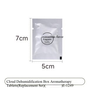 Japanese Style Cute Cloud Shape Hanging Cyclable Dehumidifying Container Osmanthus Scent Aroma & Moisture Absorb Dual Use Desiccant Anti Humidity Mildew Odor Eliminator for Closet Cabinet Student Dorm Home