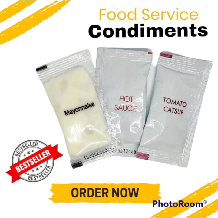 ♀Take Out Dressing sachets (Catsup, HotSauce, Mayonnaise , Salt)50 or