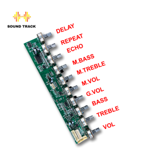 Mạch pre echo loa kéo 10 volume IC 65831 chỉnh âm bass âm treble