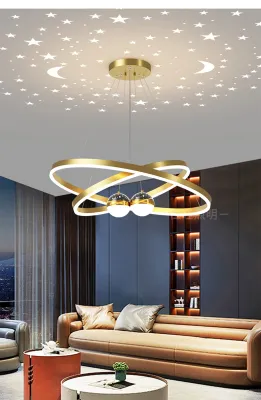 Đèn thả trần DT01 cao câp kích thước lớn ánh sáng đổi 3 màu sang trọng đèn chiếu sáng đèn trang trí cho phòng khách phòng bếp khách sạn - Bảo hành 2 năm