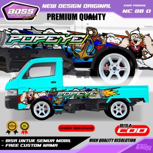 NC 08 - STIKER DECAL MOBIL NEW CARRY L300 PICKUP TRAGA TRITON HILUX STRADA DMAX GRATIS CUSTOM NAMA