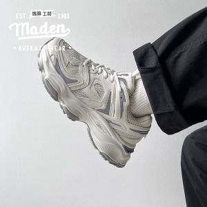 MADEN brand workwear style mens youth space series dad shoes mens 2024 winter new retro running shoes thick sole height increasing versatile sports and leisure shoes