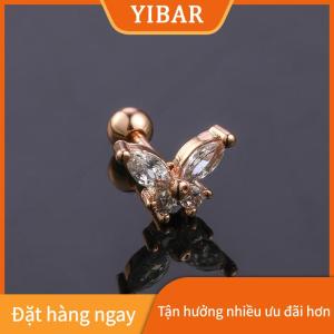 YIBAR 1pcs bướm Bông tai cho phụ nữ tai xương móng tay sụn Bông tai xoắn ốc Stud Bông tai cơ thể đồ trang sức quà tặng