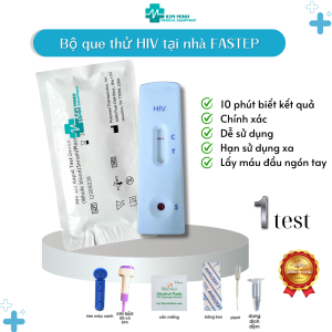 Que thử nhanh HIV tại nhà Fastep USA kết quả chính xác đến 99% - Có Che tên Sản Phẩm (TBYT Kim Minh)