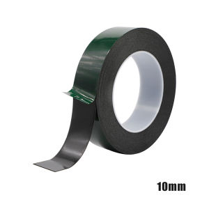 10/20/30mm Width Double Sided Foam Tape 10M Black PE Sponge Ultra-strong Self-adhesive Waterproof Heavy Duty Mounting Tape