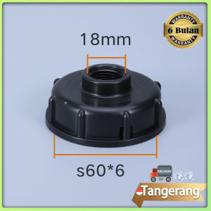 lubang 1/2" 1" Ibc Tank Adapter Kran Tutup Keran Sambungan Konektor Adaptor Tangki Ibc