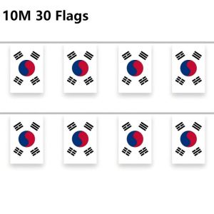 South Korea Flag String Banner Hanging Flag 10m 30pcs
