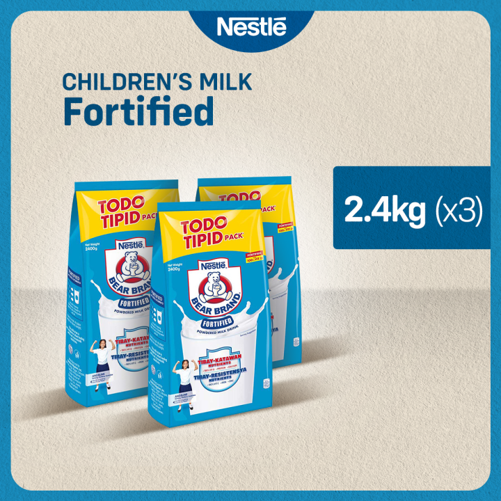 BEAR BRAND Fortified Powdered Milk Drink 2.4kg - Pack of 3 | Lazada PH