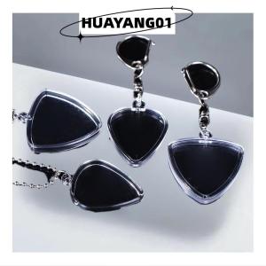 HUAYANG01 [2023 new HOT FASHION] Guitarists Storage Guitar Pick Collection Box Clear Holder Keyring Bag Heart Shaped Picks Size Case Musical Accessories
