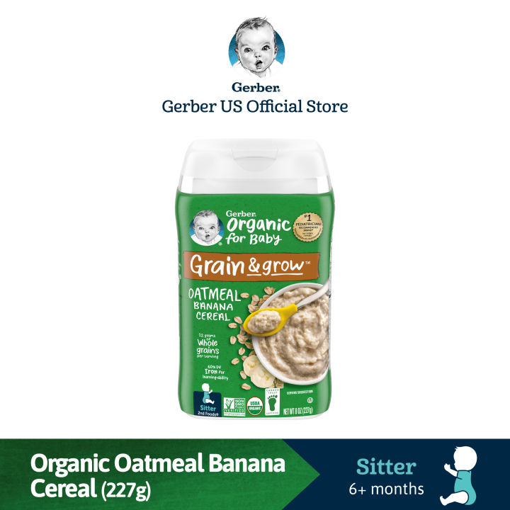 Gerber Organic Oatmeal Cereal Banana 227g Banana Baby Food Organic
