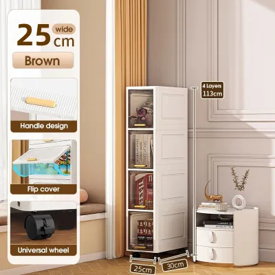 Multifunctional Slim Plastic Drawer Stackable Storage Cabinet Household Space Savers Moving Rack Kitchen Organizer