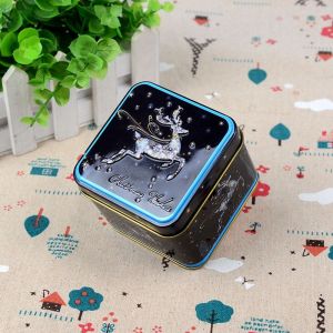 TURHA Iron for Home Cookie Boxes Ornaments Tin Box Gift Box Christmas Supplies Christmas Decorations Candy Box Storage Box