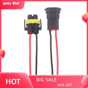 Jacky Foglight Head Light Bulb Lamp 1 2PCS H8 H9 H11 Male To Female Socket Plug Adapter Connector Cable Wiring Harness