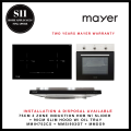MAYER *FREE 5PC COOKWARE SET* MMIH752CS + MMSI903OT 75CM 2 ZONE INDUCTION HOB W/ SLIDER + 90CM SLIM HOOD W/ OIL TRAY- 2 YEARS MAYER WARRANTY + FREE DELIVERY. 