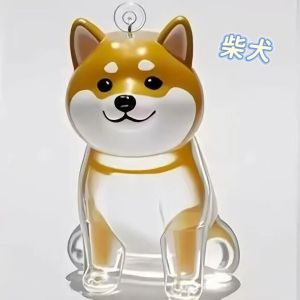 Dog Cat Pendant Transparent Hair Storage Keychain Cute Puppy Cat Design Pet Keychain Organizer For Pet Hair Keepsake Portable Pet Accessory Gift