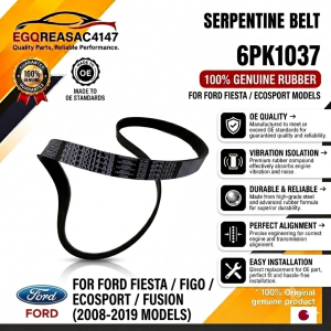 [COD]FORD Alternator Drive Belt for Ford Fiesta 1.4L/1.5L/1.6L AE8Q-6D314-AB(6PK1037)