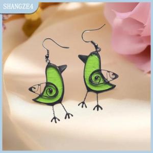 【SHANGZE4】 Độc Đáo Dễ Thương Nhựa Chim Dangle Thả Bông Tai Cho Phụ Nữ Quyến Rũ Cô Gái Giải Trí Đảng Đồ Trang Sức Quà Tặng