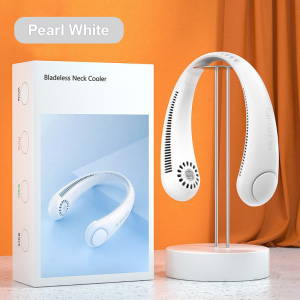 Portable Leafless Hanging Neck Fan 360 Degree Lazy Neckband Fan Mini Leafless Hanging Home Outdoor Rechargeable Silent Sports Fan Wearable Summer Outdoor Travel Cooler USB Fan