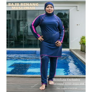 BAJU RENANG MUSLIMAH Size S-10XL 38kg-120kg SWIMSUIT SWIMWEAR HIGH QUALITY H1009