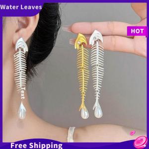 [Water]Hot Sale Freeshipping 1 cặp thời trang ngọc trai dangle Bông tai sang trọng tinh tế cổ điển thả Bông tai phóng đại sáng tạo độc đáo trang sức thanh lịch quà tặng
