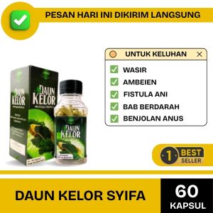 Obat Wasir Stadium 1 2 3 4 Original BPOM Halal Mengempeskan dan Mengobati Benjolan Ambeyen Ambeuen Ampuh Herbal DAUN KELOR 60 Kapsul