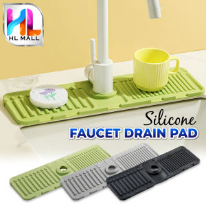 HL MALL [Random Color] Soft Silicone faucet Drain Pad Adjustable Splash-proof Sink Mat for Kitchen Bathroom - 1pcs