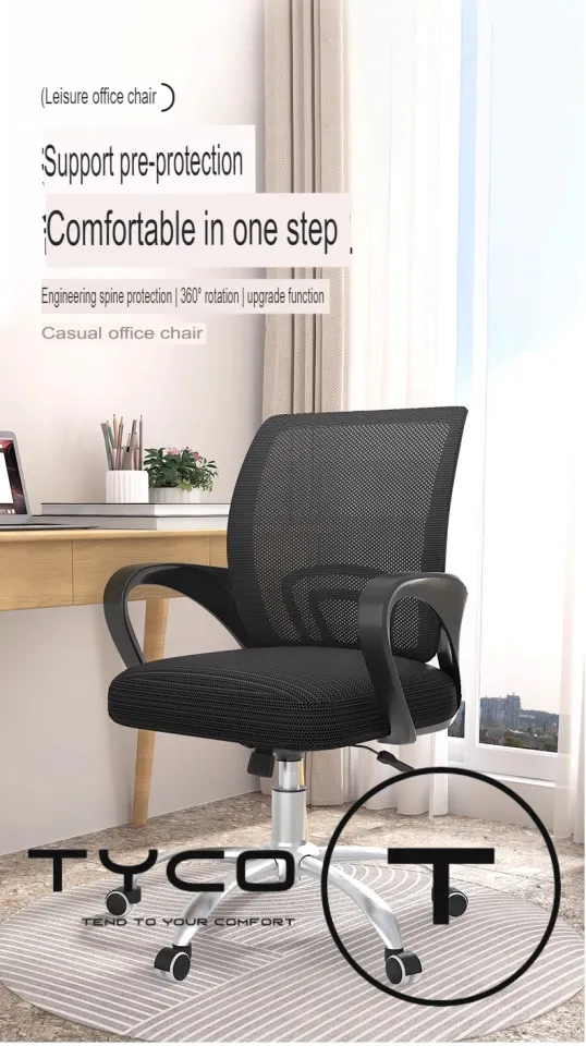 Stock in SG Free Installation Home Office Chair Wheel Nylon