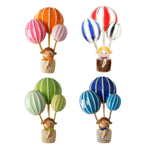 Vibrant Cartoon Hot Air Balloon Pin With Girl Charm Fashionable Bag Buckle Accessory Trendy Gift Present