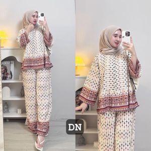 ONE SET RAFELLA setelan viral wanita bahan rayon kekinian terbaru