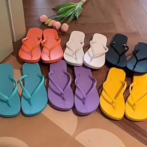 WomenS Summer New Korean Style Ins Trendy Simple CoupleS Flip-Flops For Outdoor Wear Beach Sandals