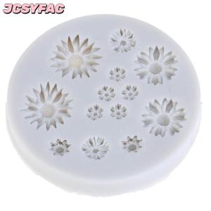 JCSYFAC Daisy Silicone khuôn mẫu hoa Silicone bánh khuôn bánh Cưới Công cụ bánh trang trí