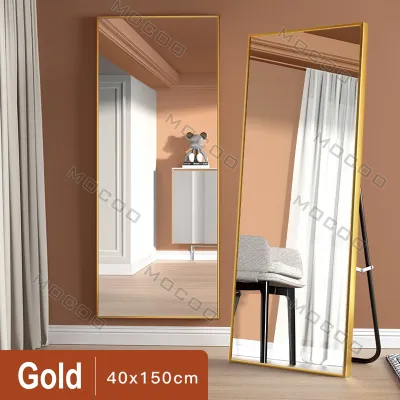 HD Mirror 160*60CM HD Whole Body Stand Mirror Floor/Wall Mount Dual Use Vertical Arch Full Body Mirror Metal Frame Full-Length Mirror Explosion-proof Nordic for Bedroom Living Room