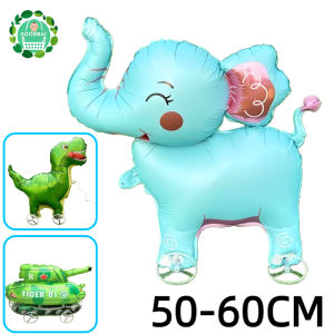 Walking Aluminum Film Balloon Cartoon Printed Walking Balloon Pet Balloons with Wheels for Kids Girls Boys Gift