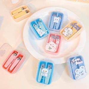 Bộ 2 bấm móng tay mini kèm hộp đựng hình thú dễ thương – Cắt móng tay chân sắc bén an toàn cho bé