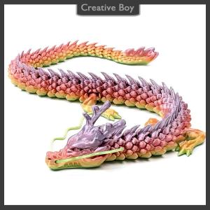 [Creative] 3D Printed Chinese Dragon Full Body Joints Movable Home Furnishing Decoration Ornament Worth Collecting Creative Toys