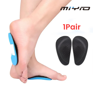 MIYIO 1Pair Leather Orthotic Insole for Flat Feet Arch Support