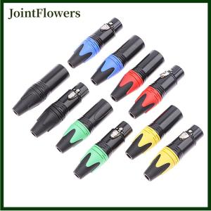 JointFlowers 1 bộ 3 pin XLR nữ Jack + Nam cắm chuyên nghiệp 3 cực XLR ổ cắm cắm cắm microphone kết nối Microphone cắm