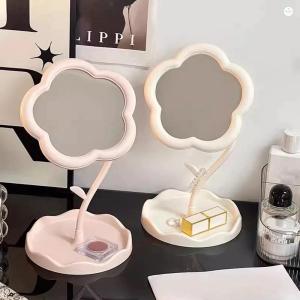 ( MY ACC ) Cermin Bunga Standing Mirror Makeup Rotating Aesthetic Stand Mirror Flower Kaca Meja Rias Serbaguna