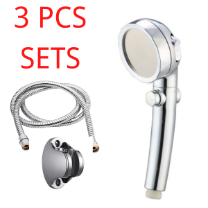 Pressurized boost hand shower / Water-saving hand-held shower - with on/off button