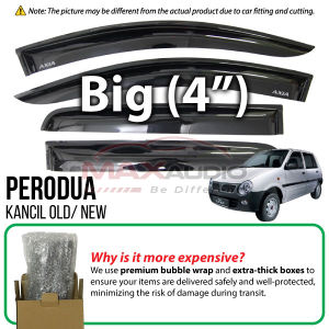 Door Visor PERODUA KANCIL OLD/ NEW Premium AIR PRESS Anti-UV Smoke Black Stylish Window Visor Aksesori Tingkap Kereta