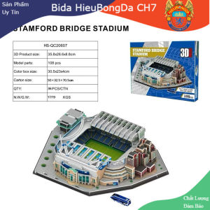 Mô hình sân vận động SVĐ Chelsea Stamford Bridge đồ chơi lắp ghép giấy 3D độc đáo làm quà lưu niệm sang trọng - Nghị Thể Thao Bóng Đá Bida