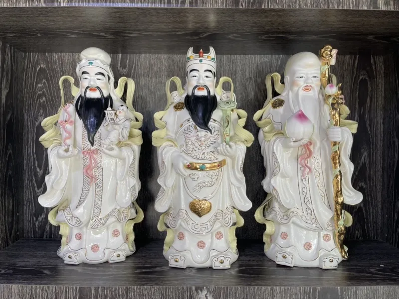 三星福禄寿（极品红描金）陶瓷18寸Fu Lu Shou | Lazada