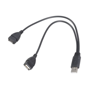 USB 2.0 Male to Double USB Female Y Splitter Cable Power Cord for Laptop Tablet Smartphones Data Transfer and Power