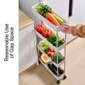 Home 4 Tier Utility Cart Rolling Cart White Office Wheels Metal Storage Cart Rolling Utility Cart Hooks Bathroom Cart Adjustable Shelves Mobile Storage Organizer. 
