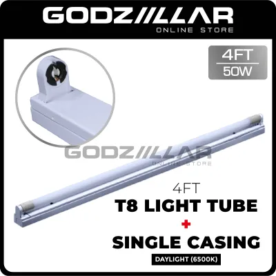(Full Set) T8 LED Light Tube Set 50W 32W 26W 10W Daylight Tube With Casing Siling Kalimantang Dinding Lampu Panjang