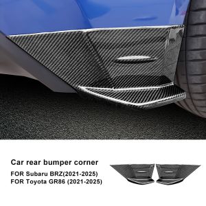 For Subaru BRZ Toyota GR86 2021-2025 Real Carbon Fiber Car Rear Bumper Splitters Spoiler Protector Apron Guard Accessories