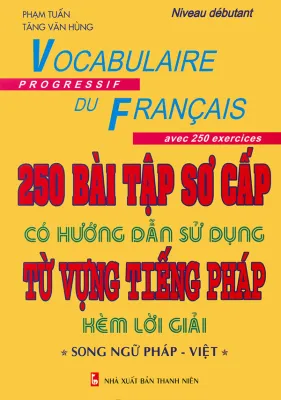 Sách - 250 bài tập sơ cấp có hướng dẫn sử dụng từ vựng tiếng Pháp kèm lời giải
